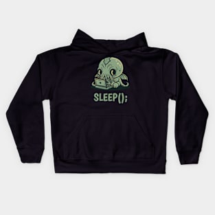 Chibi Cthulhu Programmer - Sleep() Kids Hoodie